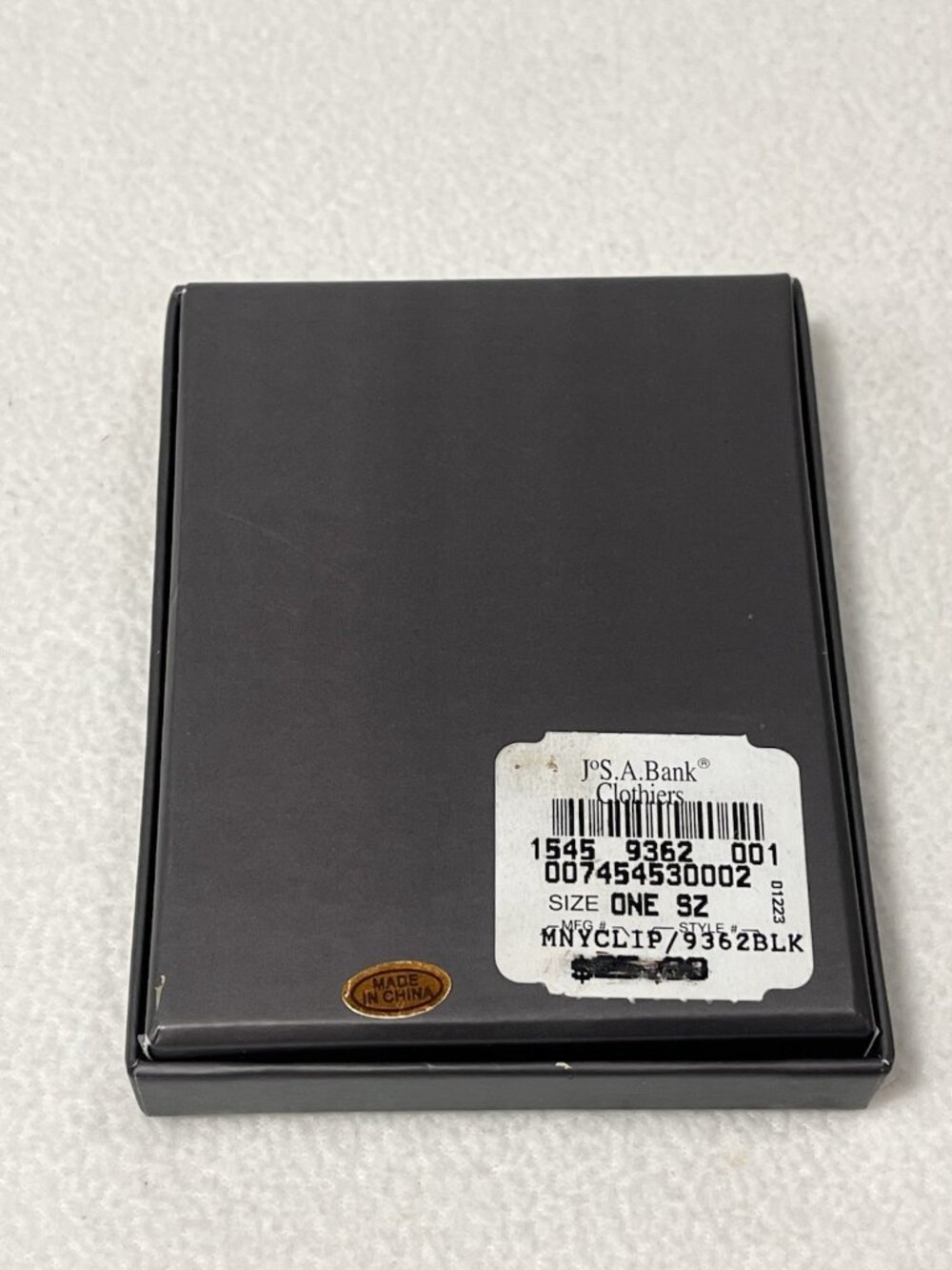 Jos. A. Bank Leather Magnetic Money Clip Black • New with box & tag - Picture 7 of 16